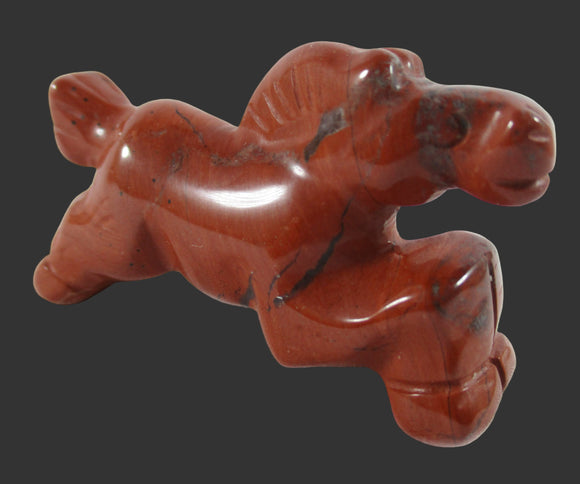 Red Jasper Horse | Crystal Carvings | Carved Crystal Animals
