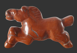 Red Jasper Horse | Crystal Carvings | Carved Crystal Animals