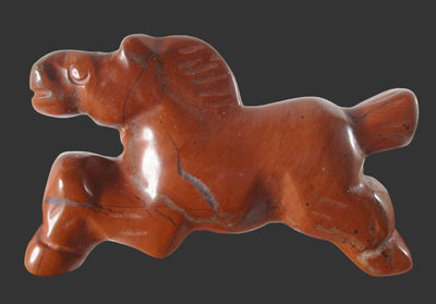 Red Jasper Horse | Crystal Carvings | Carved Crystal Animals