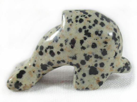 Dalmation Jasper Dolphin | Crystal Carvings | Carved Crystal Animals