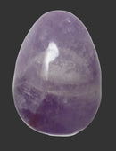 Chevron Amethyst Egg (Small) | Crystal Carvings | Polished Crystal Eggs