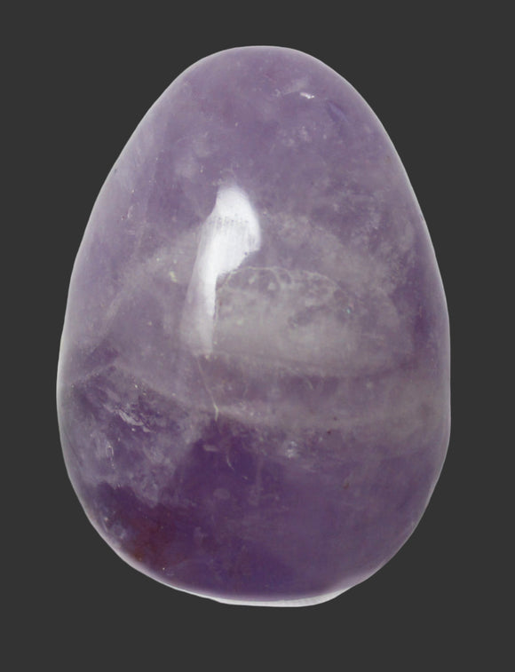 Chevron Amethyst Egg (Small) | Crystal Carvings | Polished Crystal Eggs
