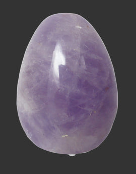 Chevron Amethyst Egg (Small) | Crystal Carvings | Polished Crystal Eggs