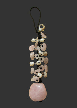 Rose Quartz Clip On | Keyrings & Clip-On Crystals