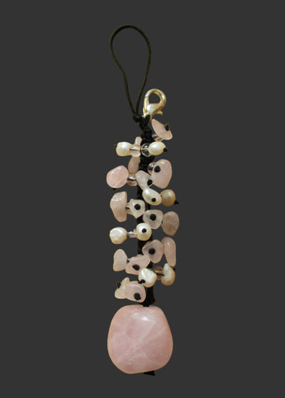 Rose Quartz Clip On | Keyrings & Clip-On Crystals