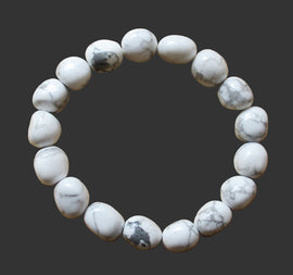 White Howlite Nugget Bracelet | Crystal Jewellery | Gemstone Bracelets