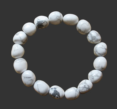 White Howlite Nugget Bracelet | Crystal Jewellery | Gemstone Bracelets