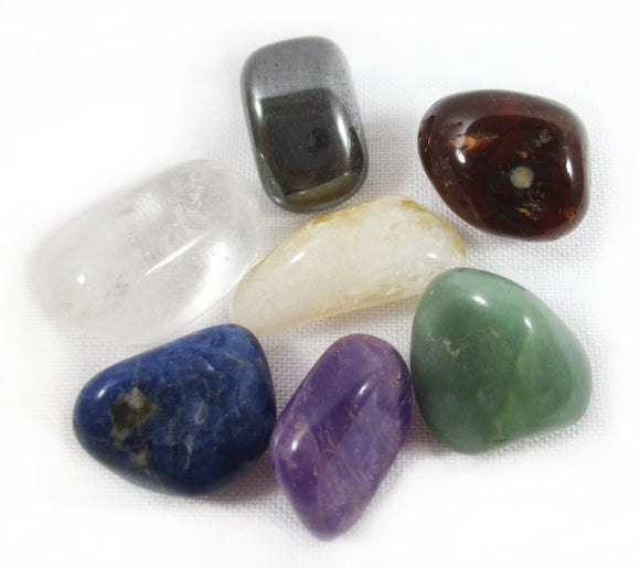 Chakra Stones Set | Cut & Polished Crystals | Polished Crystal Tumble Stones