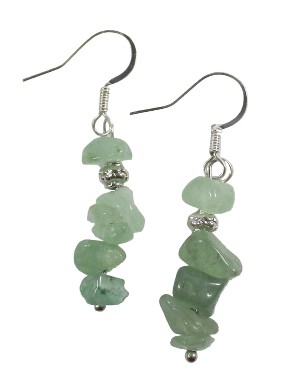 Green Aventurine Chip Earrings | Crystal Jewellery | Gemstone Earrings