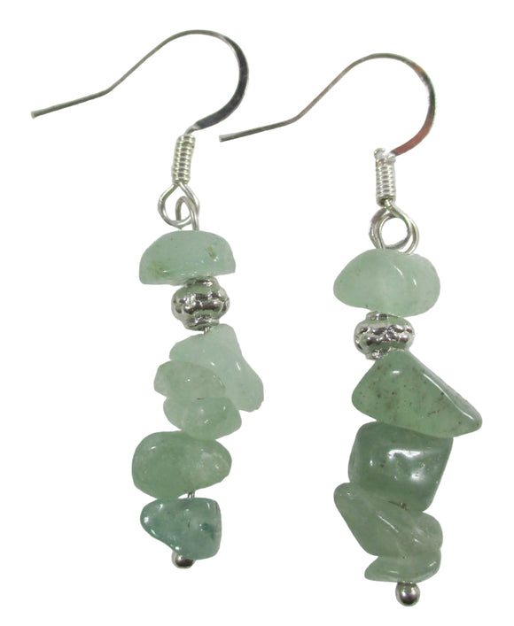 Green Aventurine Chip Earrings | Crystal Jewellery | Gemstone Earrings