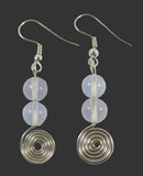 Opalite Spiral Earrings | Crystal Jewellery | Gemstone Earrings