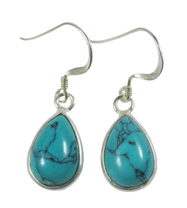 Turquoise Drop Earrings | Crystal Jewellery | Gemstone Earrings