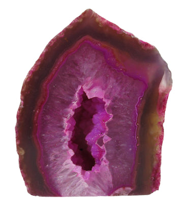 Pink Agate Rough Standing Geode | Natural Crystals | Crystal Geodes