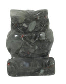 Bloodstone Owl | Crystal Carvings | Carved Crystal Animals