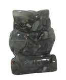 Bloodstone Owl | Crystal Carvings | Carved Crystal Animals