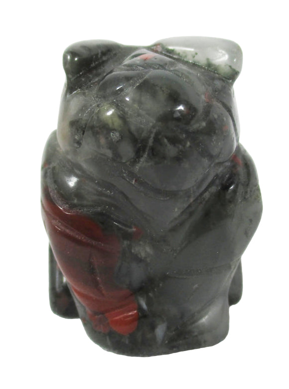Bloodstone Owl | Crystal Carvings | Carved Crystal Animals