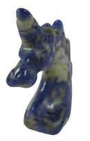 Sodalite Unicorn Head | Crystal Carvings | Carved Crystal Animals
