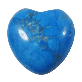 Turquoise Howlite Heart (Small) | Crystal Carvings | Polished Crystal Hearts