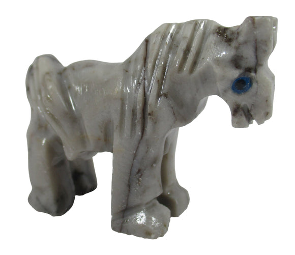 Grey Soapstone Horse (Small) | Crystal Carvings | Carved Crystal Animals