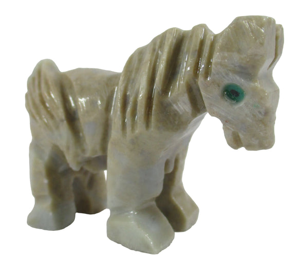 Grey Soapstone Horse (Small) | Crystal Carvings | Carved Crystal Animals