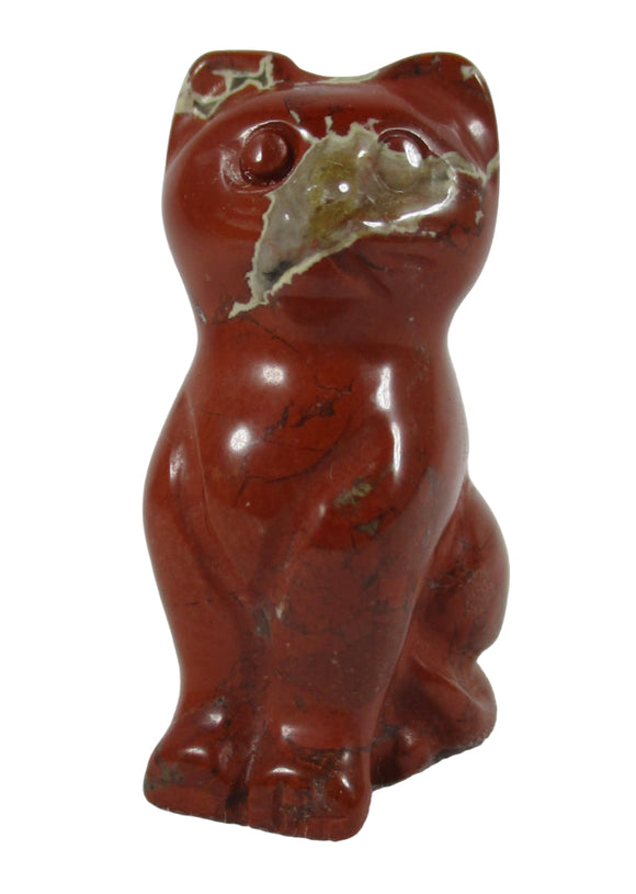 Red Jasper Cat | Crystal Carvings | Carved Crystal Animals