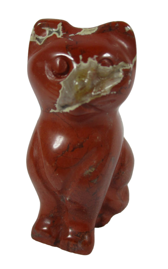 Red Jasper Cat | Crystal Carvings | Carved Crystal Animals