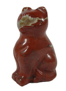 Red Jasper Cat | Crystal Carvings | Carved Crystal Animals