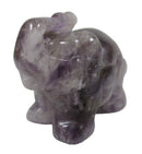 Chevron Amethyst Elephant | Crystal Carvings | Carved Crystal Animals