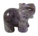 Chevron Amethyst Elephant | Crystal Carvings | Carved Crystal Animals