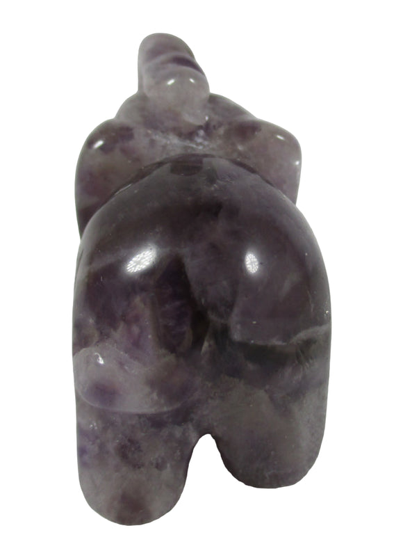 Chevron Amethyst Elephant | Crystal Carvings | Carved Crystal Animals