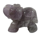 Chevron Amethyst Elephant | Crystal Carvings | Carved Crystal Animals