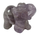 Chevron Amethyst Elephant | Crystal Carvings | Carved Crystal Animals