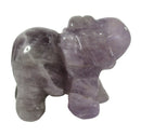 Chevron Amethyst Elephant | Crystal Carvings | Carved Crystal Animals
