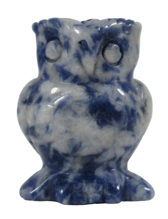 Sodalite Owl | Crystal Carvings | Carved Crystal Animals