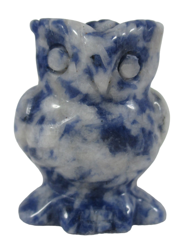 Sodalite Owl | Crystal Carvings | Carved Crystal Animals