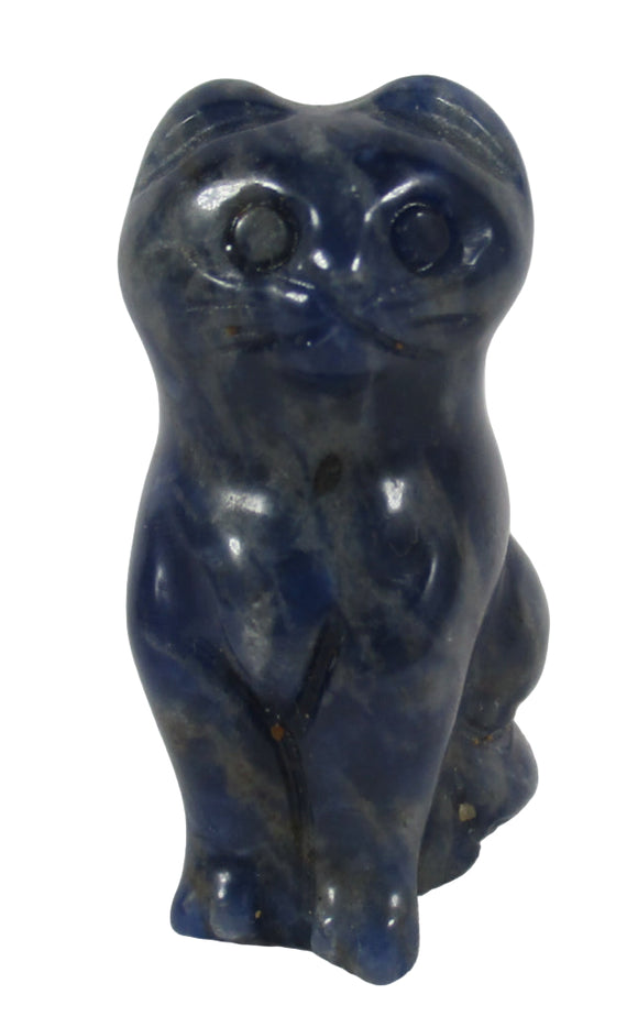 Sodalite Cat | Crystal Carvings | Carved Crystal Animals