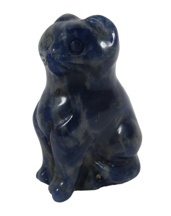 Sodalite Cat | Crystal Carvings | Carved Crystal Animals
