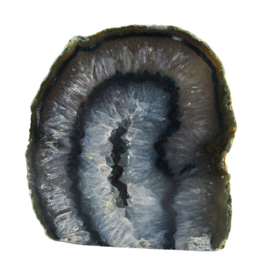 Stripy Blue Agate Standing Geode | Natural Crystals | Crystal Geodes