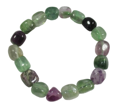 Rainbow Fluorite Pebble Bracelet | Crystal Jewellery | Gemstone Bracelets