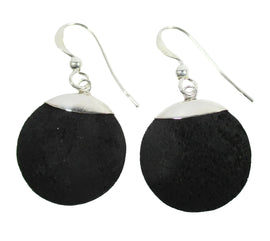 Circular Lava Earrings | Crystal Jewellery | Gemstone Earrings