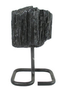 Black Tourmaline Rod Section on Stand | Natural Crystals | Raw Crystal Chunks