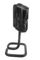 Black Tourmaline Rod Section on Stand | Natural Crystals | Raw Crystal Chunks
