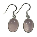 Rose Quartz Oval Earrings | Crystal Jewellery | Gemstone Earrings