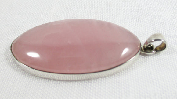 Rose Quartz Oval Pendant Large | Crystal Jewellery | Crystal Pendants