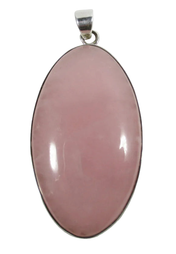 Rose Quartz Oval Pendant Large | Crystal Jewellery | Crystal Pendants