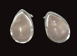 Rose Quartz Teardrop Earrings | Crystal Jewellery | Gemstone Earrings