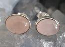 Rose Quartz Oval Earrings | Crystal Jewellery | Gemstone Earrings