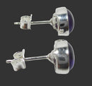 Oval Amethyst Stud Earrings | Crystal Jewellery | Gemstone Earrings