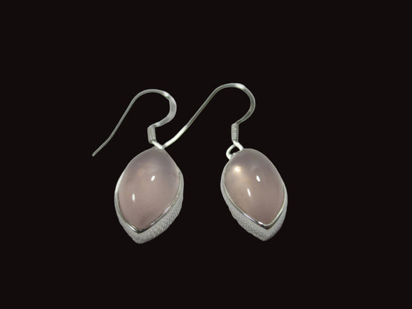 Rose Quartz Marquis Earrings | Crystal Jewellery | Gemstone Earrings