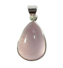 Rose Quartz Teardrop Pendant | Crystal Jewellery | Crystal Pendants